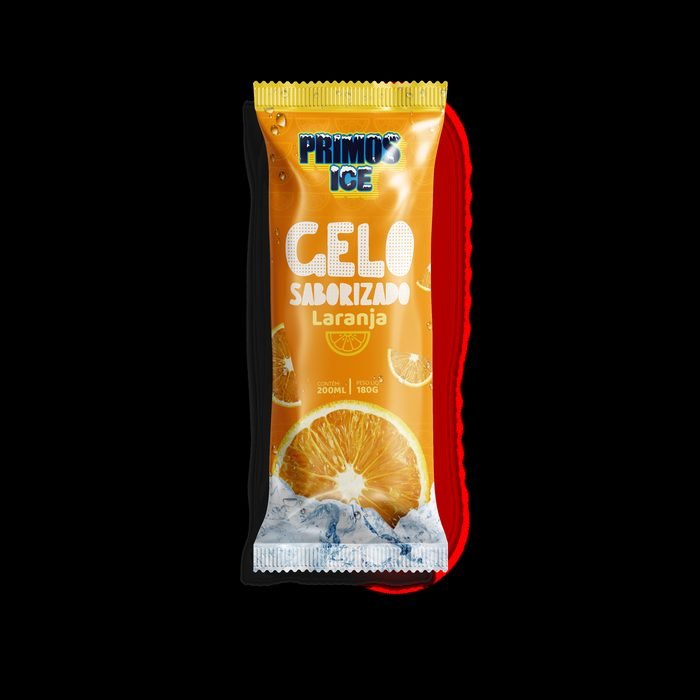 Gelo saborizado sabor laranja